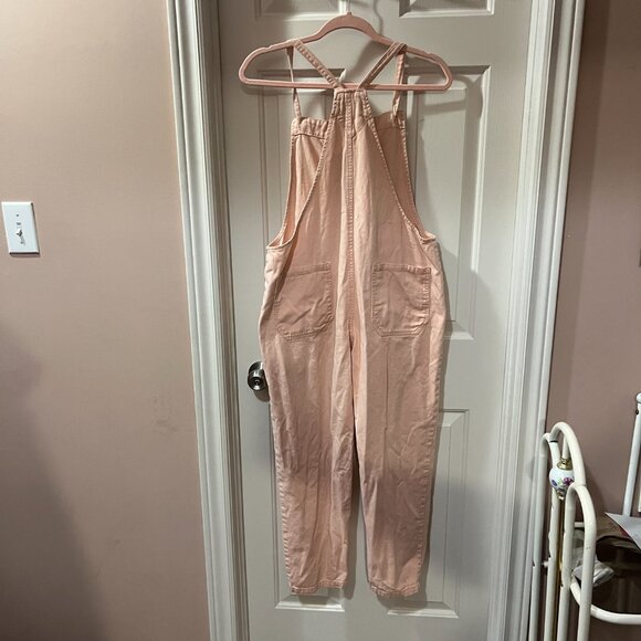 Jordache Peachy Pink Tie Front Overalls Casual Colourful Denim Women’s Small - Picture 11 of 11